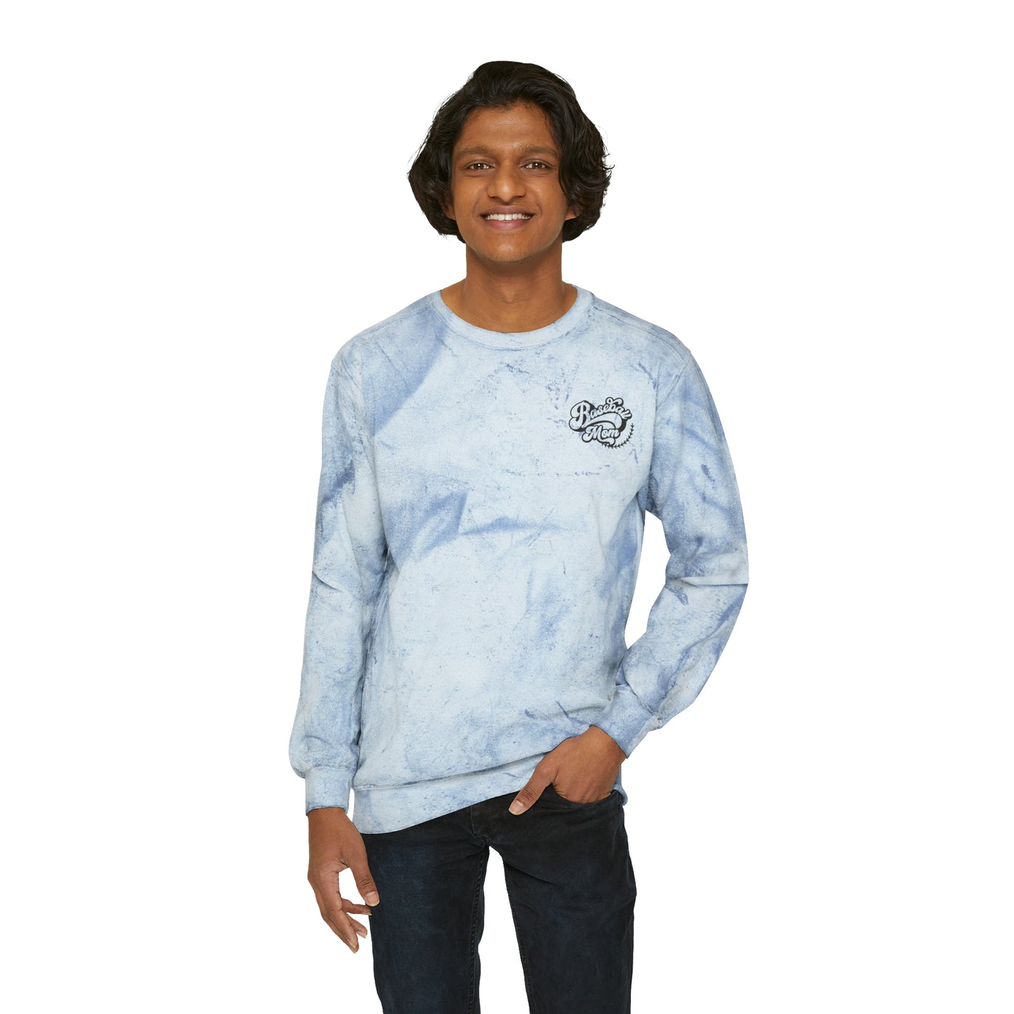 Classic Baseball Mom - Unisex Color Blast Premium Crewneck Sweatshirt