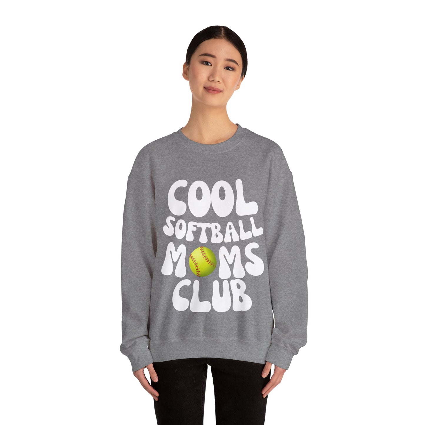 Cool Softball Mom's Club - Unisex Heavy Blend™ Crewneck Sweatshirt