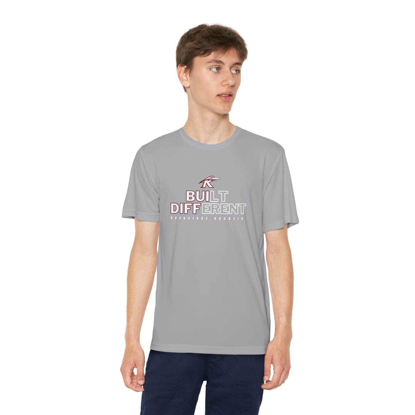 Built Different, Rockridge Rockets - Youth Competitor Tee