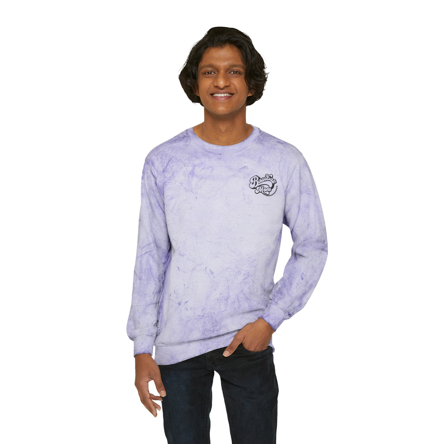 Classic Baseball Mom - Unisex Color Blast Premium Crewneck Sweatshirt